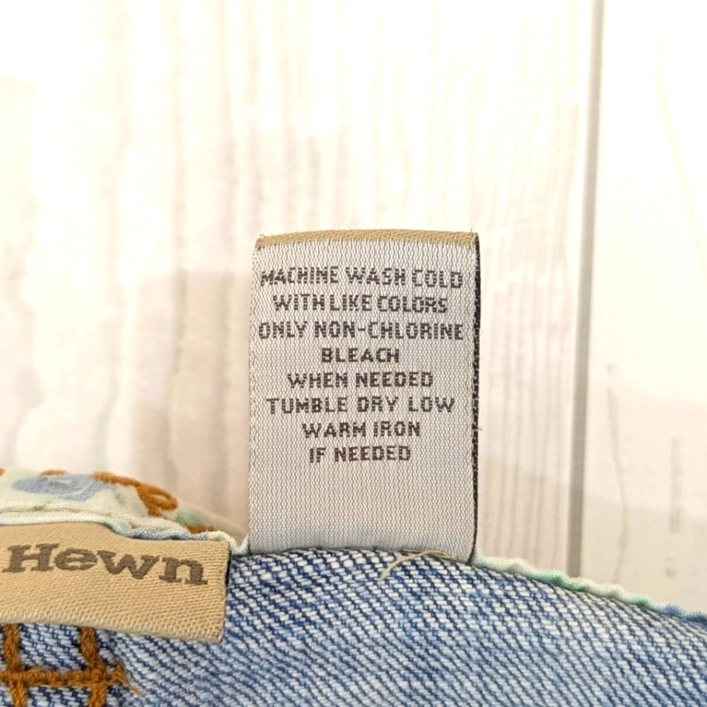 Ruff Hewn Capri Cuffed Jeans Women's Size 12 With Flap Pockets Jean Capris - Picture 7 of 14